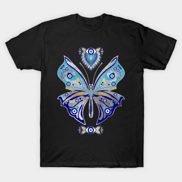 Butterfly Evil Eye Ornament T-Shirt by Nartissima